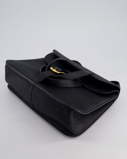 Hermes Halzan Bag 31cm in Noir Togo Leather with Gold Hardware RRP £4890
