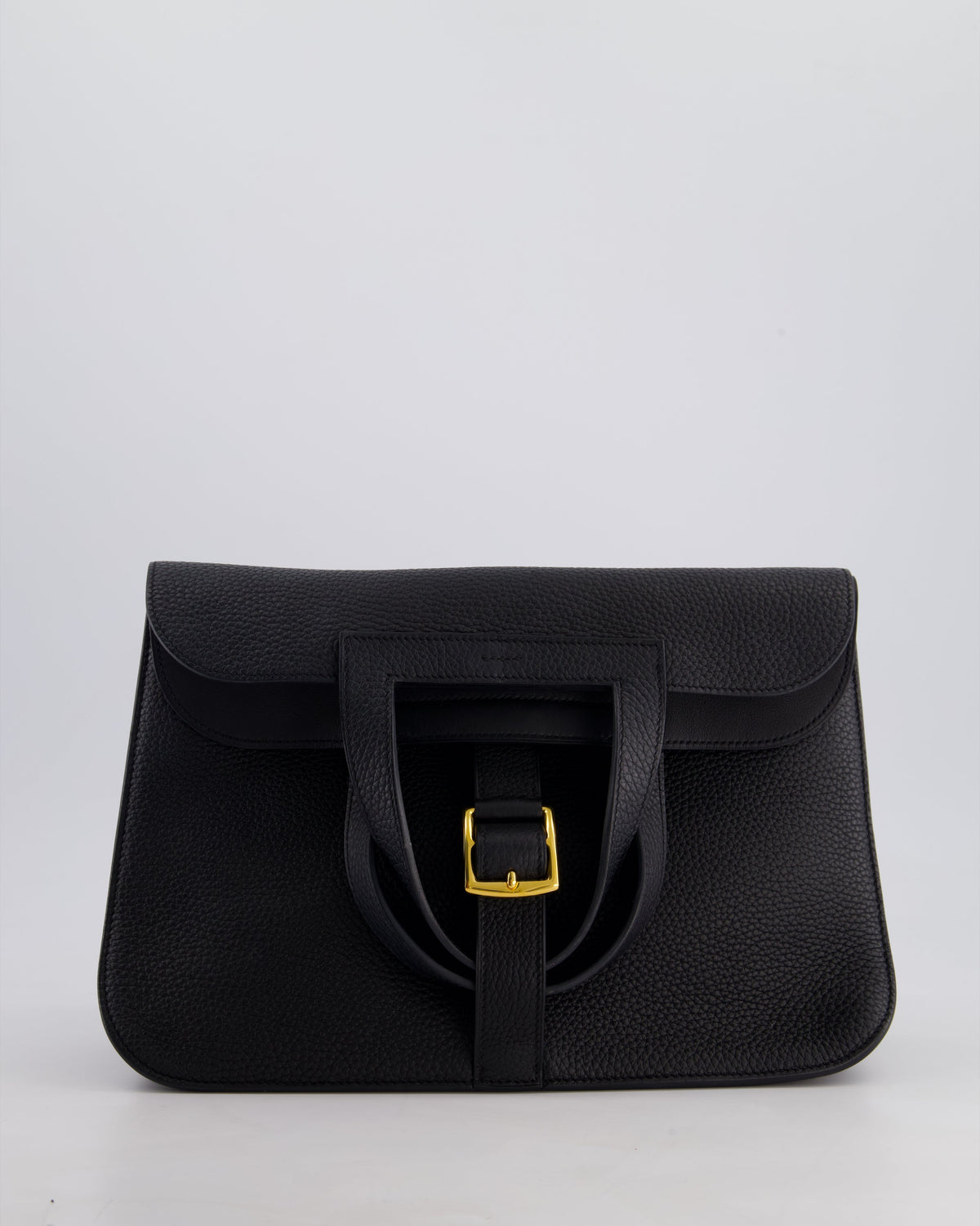 Hermes Halzan Bag 31cm in Noir Togo Leather with Gold Hardware RRP £4890