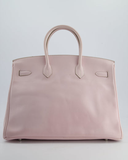 Hermès Birkin Bag 35cm in Rose Dragee Swift Leather with Palladium Hardware