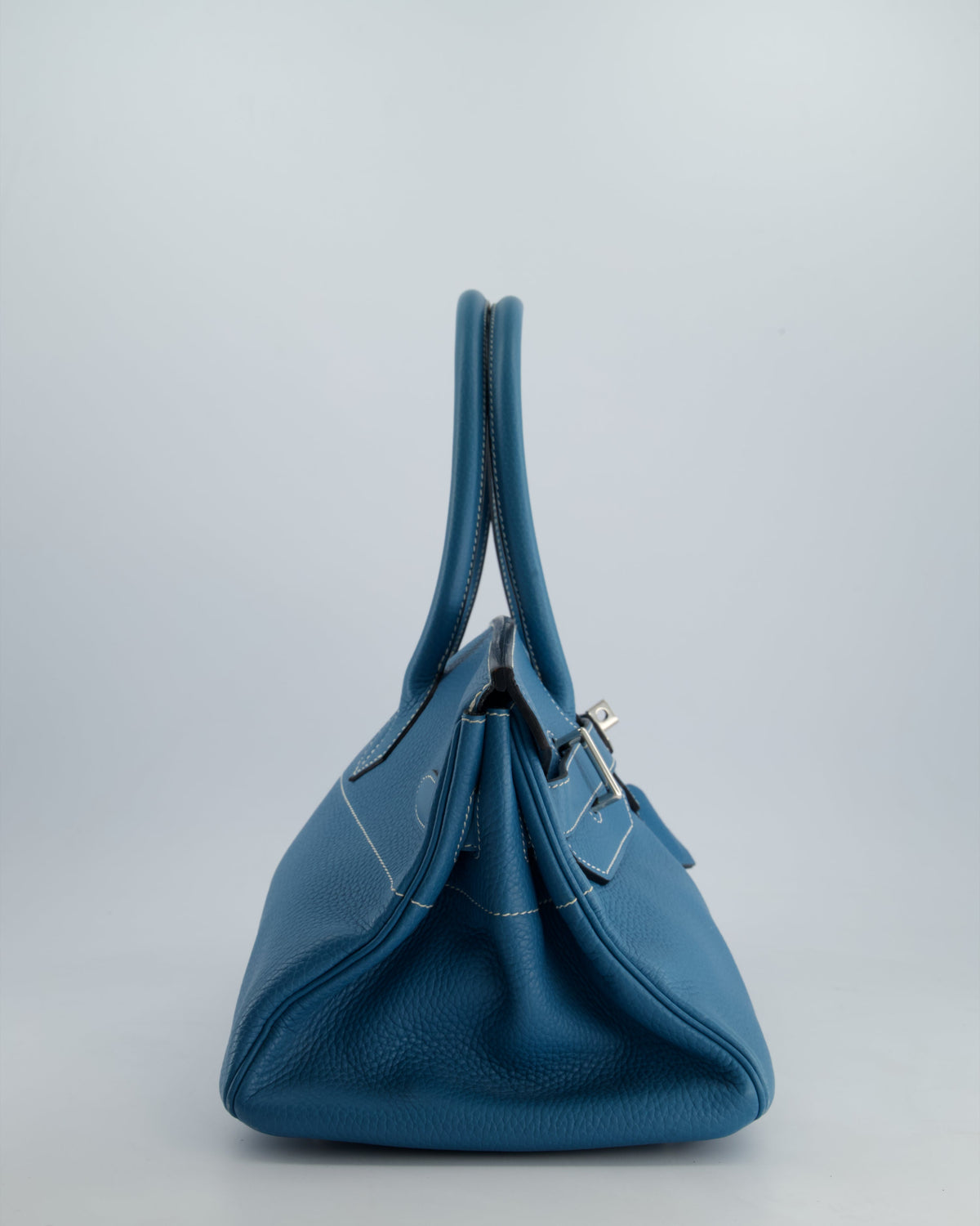*COLLECTORS* Hermès Birkin JPG Bag in Bleu Jean Clemence Leather with Palladium Hardware
