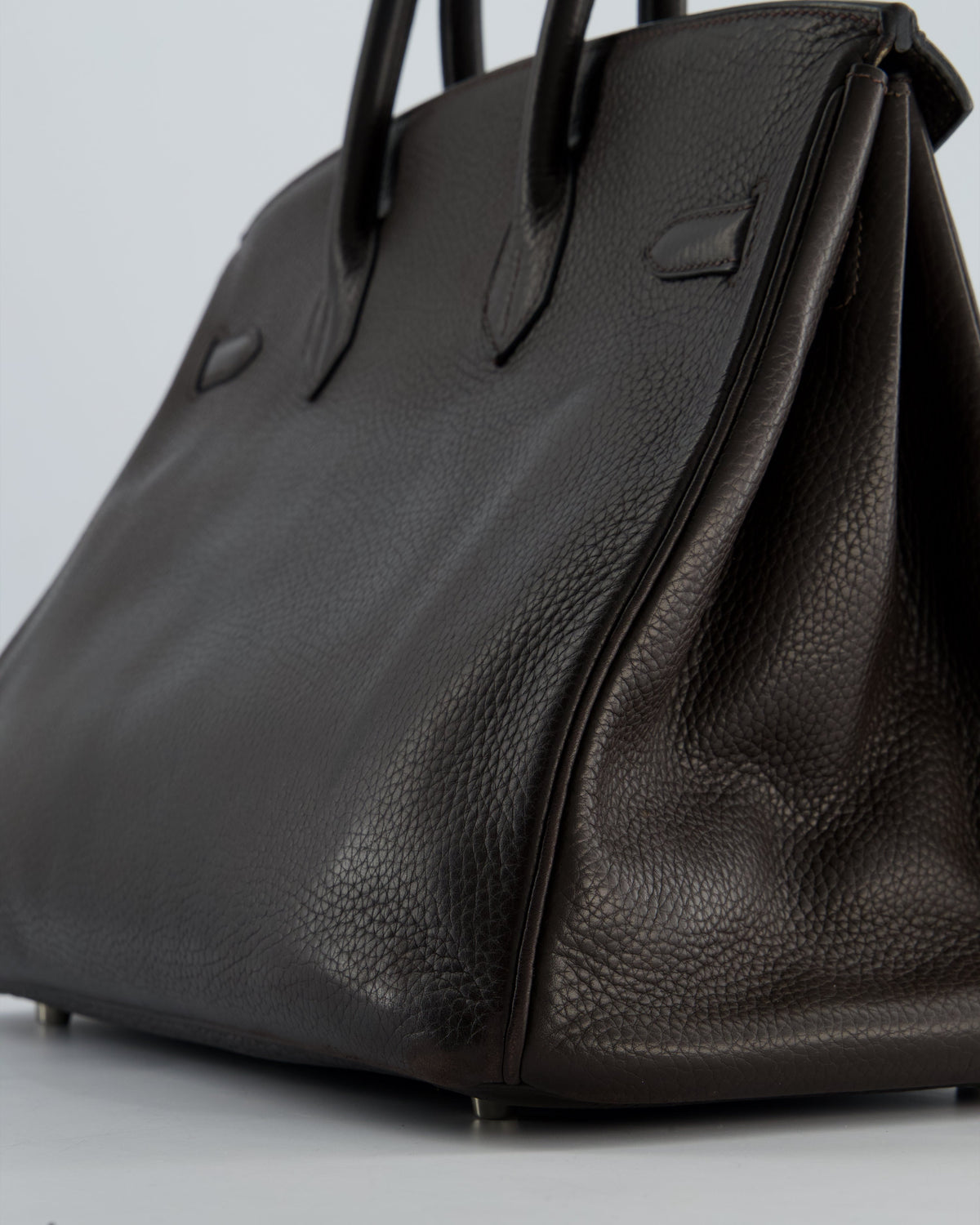 Hermès Birkin 35cm Bag in Chocolat Clemence Leather with Palladium Hardware