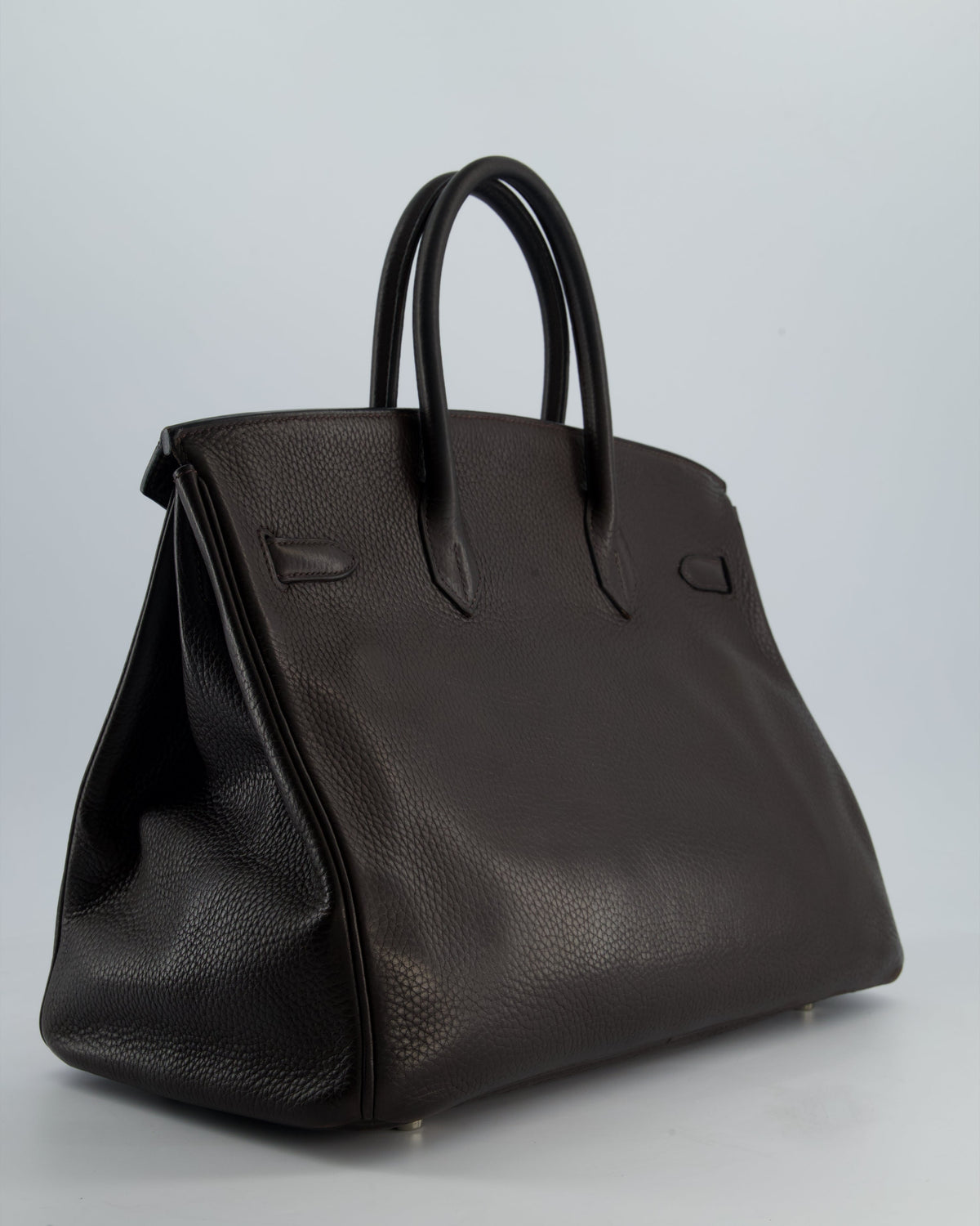 Hermès Birkin 35cm Bag in Chocolat Clemence Leather with Palladium Hardware