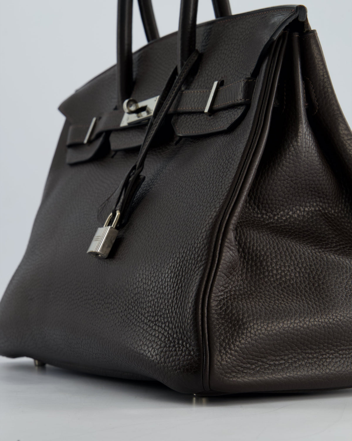 Hermès Birkin 35cm Bag in Chocolat Clemence Leather with Palladium Hardware