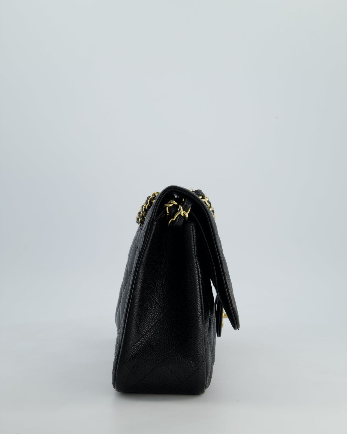 *FIRE PRICE* Chanel Black Jumbo Caviar Classic Double Flap Bag with Gold Hardware