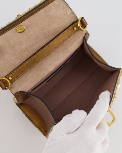*HOT* Valentino Gold Sequin Embellished VSling Top Handle Mini Bag with Gold Hardware RRP £3,250
