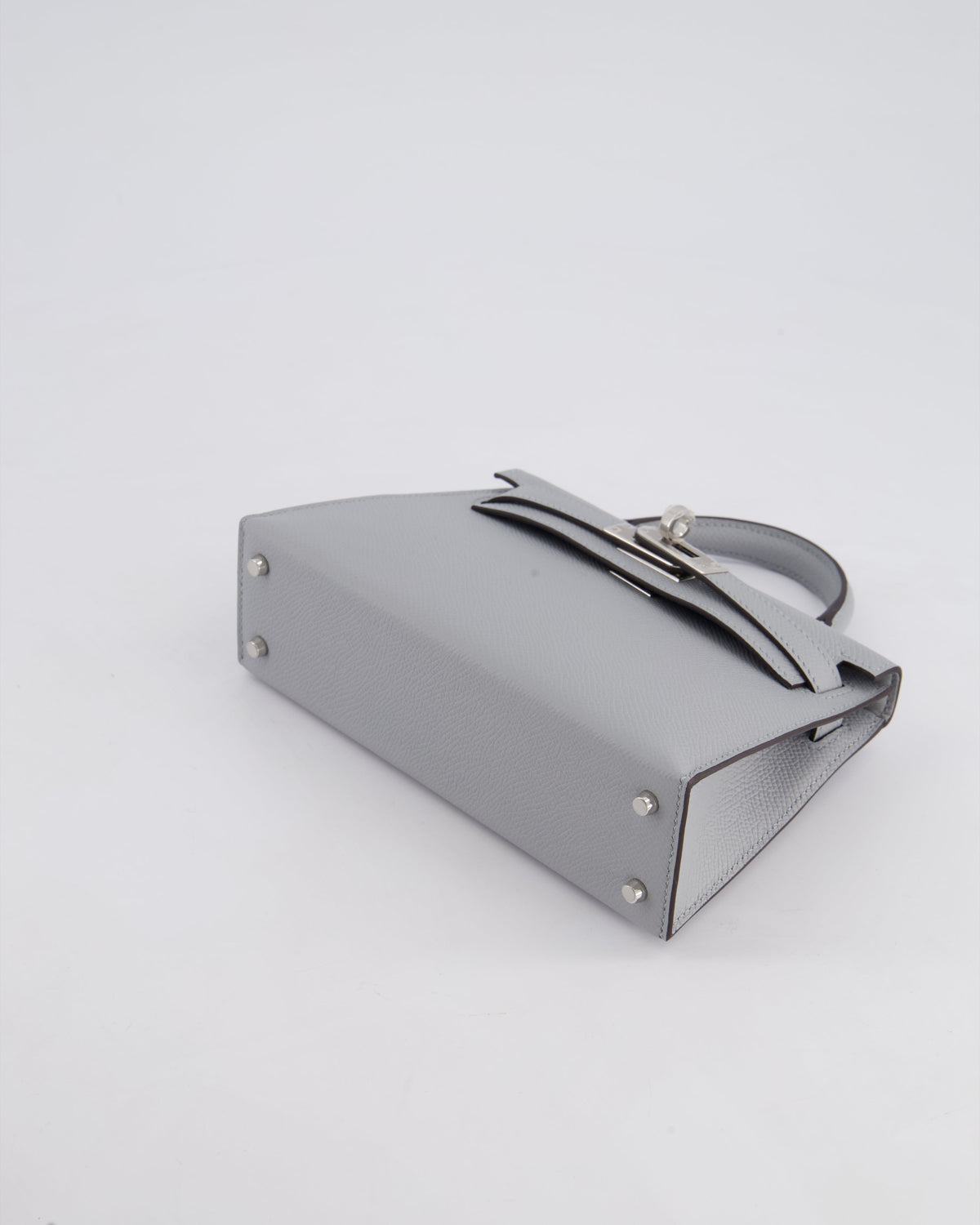 *HOT* Hermès Mini Kelly II 20cm Bag In Bleu Glacier Epsom Leather with Palladium Hardware