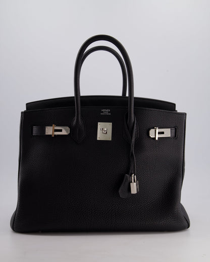 Hermès Birkin Bag 35cm Retourne in Noir Togo Leather with Palladium Hardware