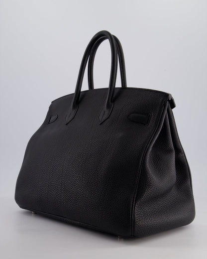 Hermès Birkin Bag 35cm Retourne in Noir Togo Leather with Palladium Hardware
