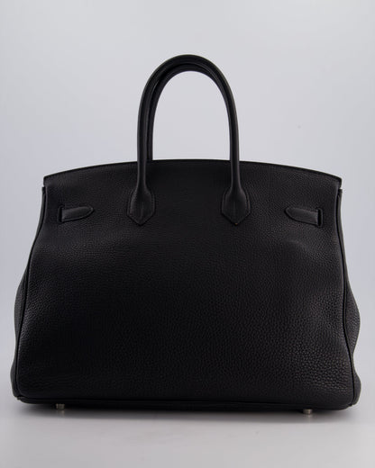 Hermès Birkin Bag 35cm Retourne in Noir Togo Leather with Palladium Hardware
