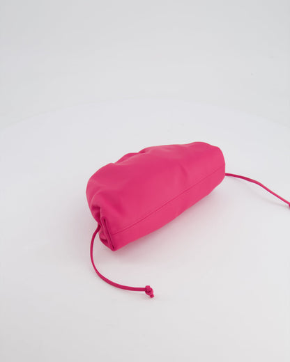 Bottega Veneta Hot Pink Leather Mini Crossbody Pouch Bag