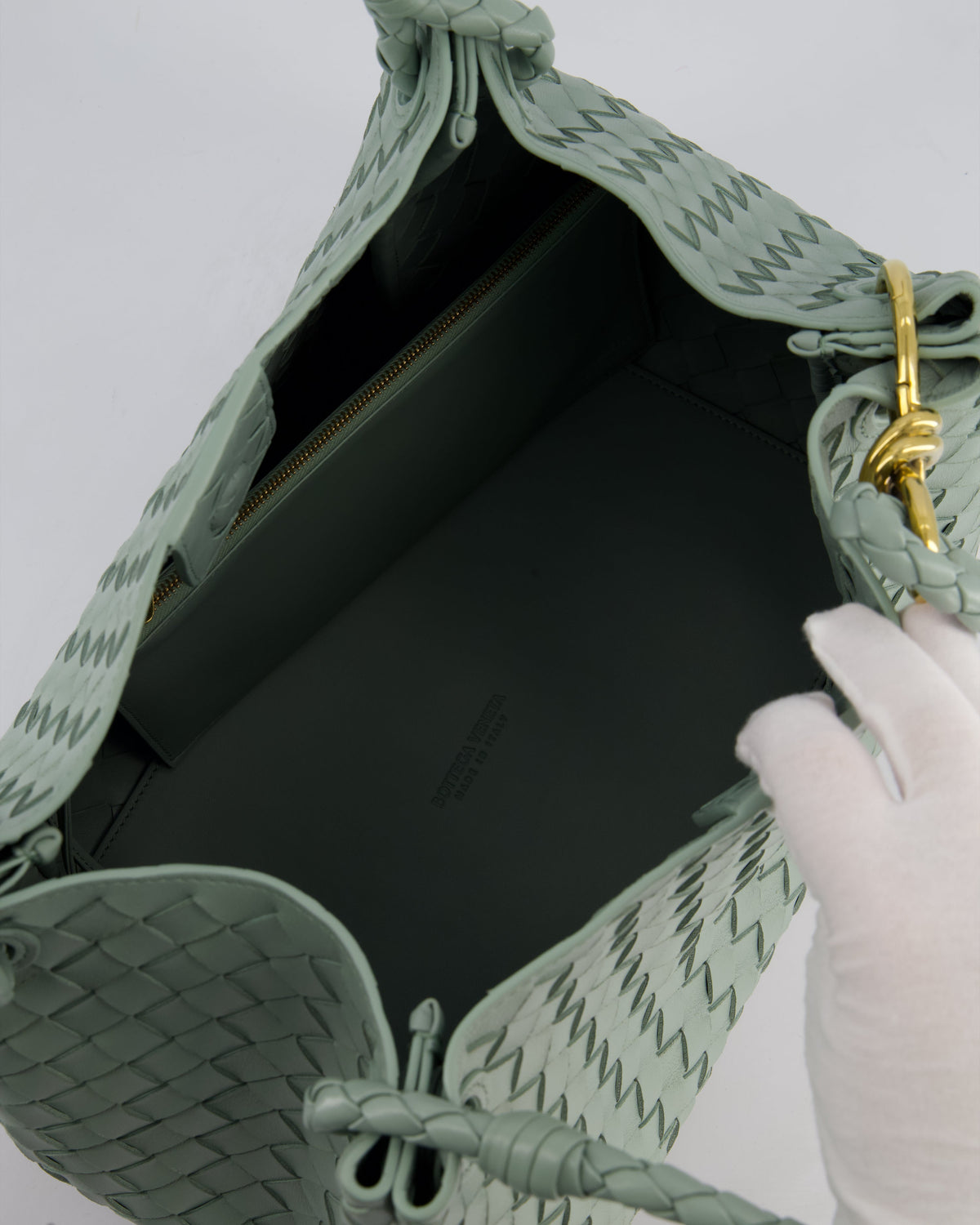 Bottega Veneta New Sauge Large Parachute Intrecciato Bag with Gold Hardware RRP £4,870