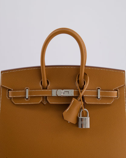 *HOLY GRAIL* Hermès Birkin 25cm Sellier Bag in Gold Epsom Leather with Palladium Hardware