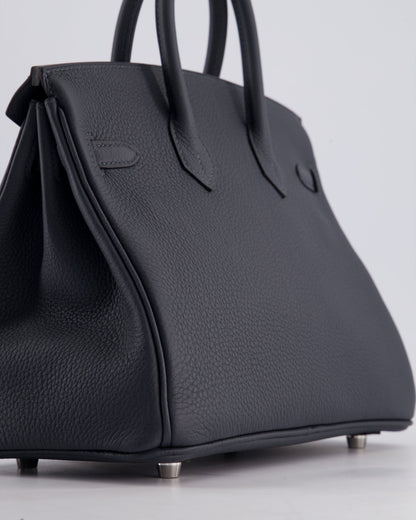 Hermès Birkin 25cm Retourne Bag in Gris Misty Togo Leather with Palladium Hardware