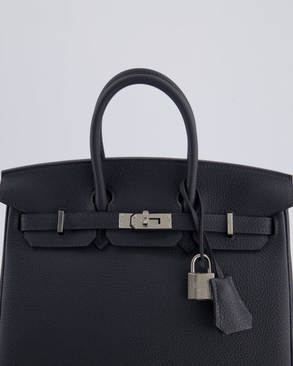 Hermès Birkin 25cm Retourne Bag in Gris Misty Togo Leather with Palladium Hardware