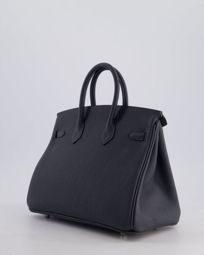 Hermès Birkin 25cm Retourne Bag in Gris Misty Togo Leather with Palladium Hardware