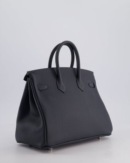 Hermès Birkin 25cm Retourne Bag in Gris Misty Togo Leather with Palladium Hardware
