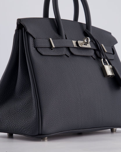 Hermès Birkin 25cm Retourne Bag in Gris Misty Togo Leather with Palladium Hardware