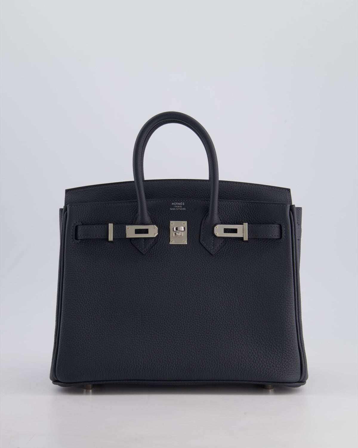 Hermès Birkin 25cm Retourne Bag in Gris Misty Togo Leather with Palladium Hardware