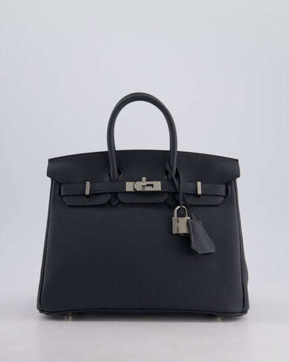 Hermès Birkin 25cm Retourne Bag in Gris Misty Togo Leather with Palladium Hardware
