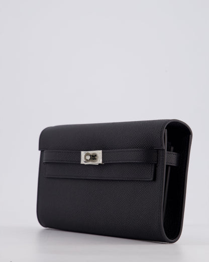 Hermès Kelly To Go Bag in Noir Epsom Leather with Palladium Hardware