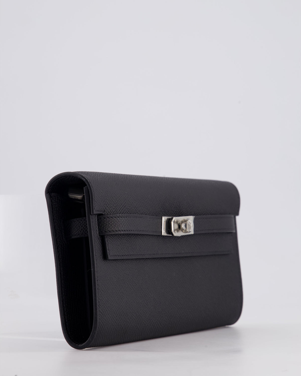 Hermès Kelly To Go Bag in Noir Epsom Leather with Palladium Hardware