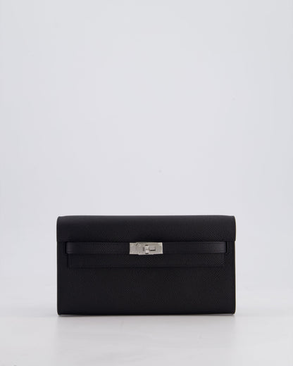 Hermès Kelly To Go Bag in Noir Epsom Leather with Palladium Hardware