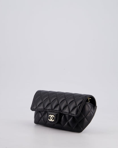Chanel Black Lambskin Sunglasses Case on Chain Bag with Champagne Gold Hardware