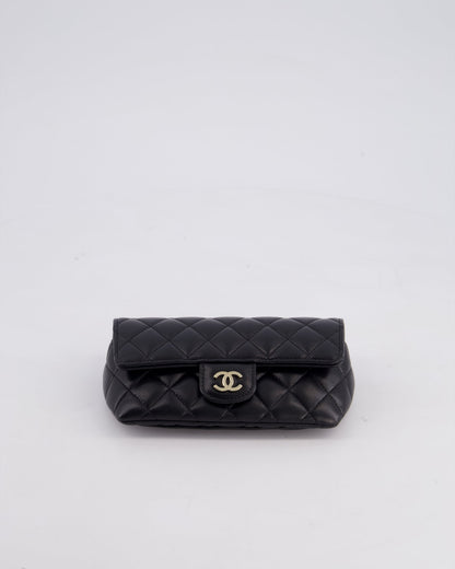 Chanel Black Lambskin Sunglasses Case on Chain Bag with Champagne Gold Hardware