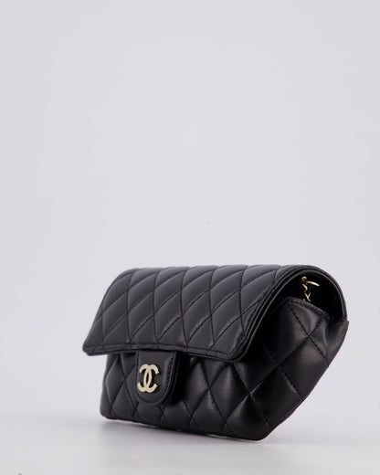 Chanel Black Lambskin Sunglasses Case on Chain Bag with Champagne Gold Hardware