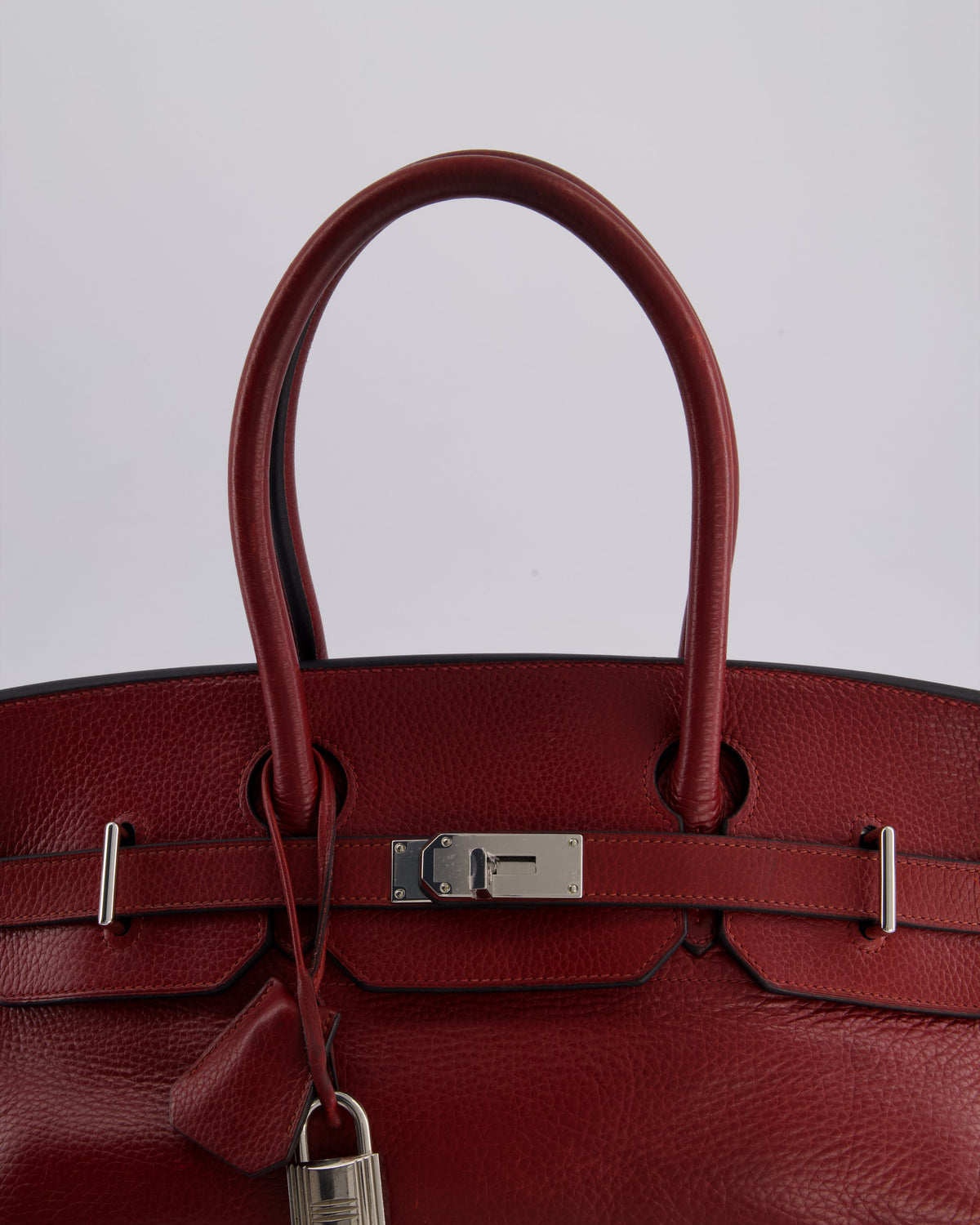 *COLLECTORS* Hermes Shoulder Birkin JPG Bag in Rouge H Clemence Leather with Palladium Hardware