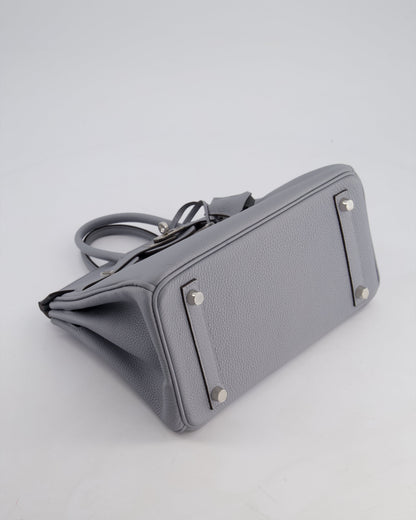 *NEW COLOUR* Hermès Birkin 25cm Retourne Bag in Gris Togo Leather with Palladium Hardware