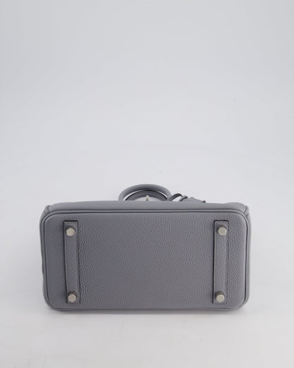 *NEW COLOUR* Hermès Birkin 25cm Retourne Bag in Gris Togo Leather with Palladium Hardware