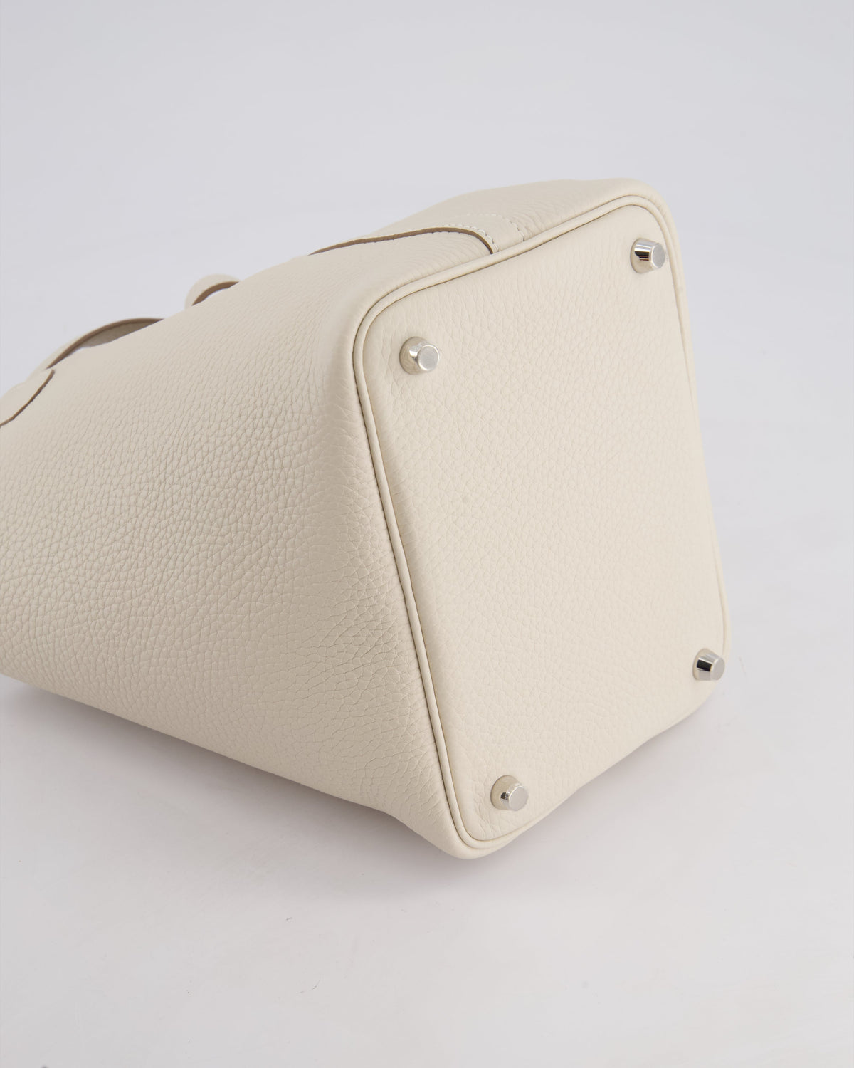 *HOT* Hermès Picotin Lock Bag 18cm in Craie Clemence Leather with Palladium Hardware