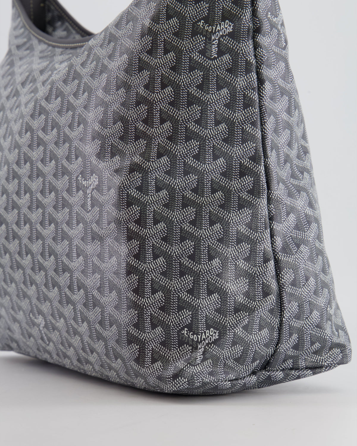Goyard Grey Goyardine Canvas Boheme Hobo Bag with Dog Print