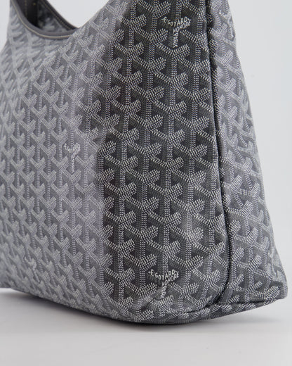 Goyard Grey Goyardine Canvas Boheme Hobo Bag with Dog Print