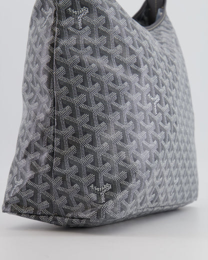 Goyard Grey Goyardine Canvas Boheme Hobo Bag with Dog Print
