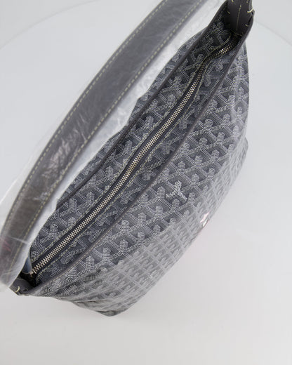 Goyard Grey Goyardine Canvas Boheme Hobo Bag with Dog Print