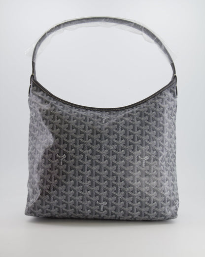 Goyard Grey Goyardine Canvas Boheme Hobo Bag with Dog Print