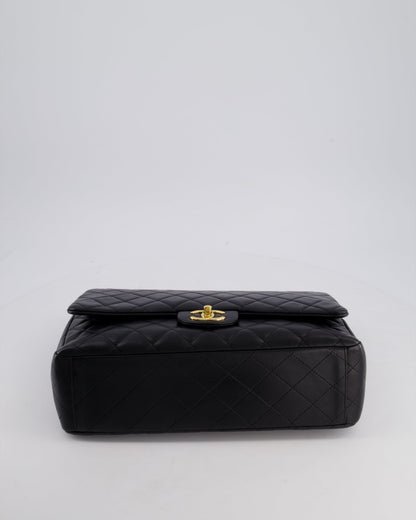 *FIRE PRICE* Chanel Black Maxi Classic Double Flap Bag in Lambskin Leather with Gold Hardware RRP £10,060
