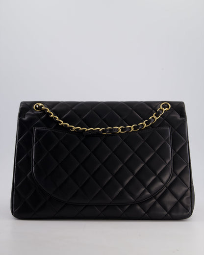 *FIRE PRICE* Chanel Black Maxi Classic Double Flap Bag in Lambskin Leather with Gold Hardware RRP £10,060