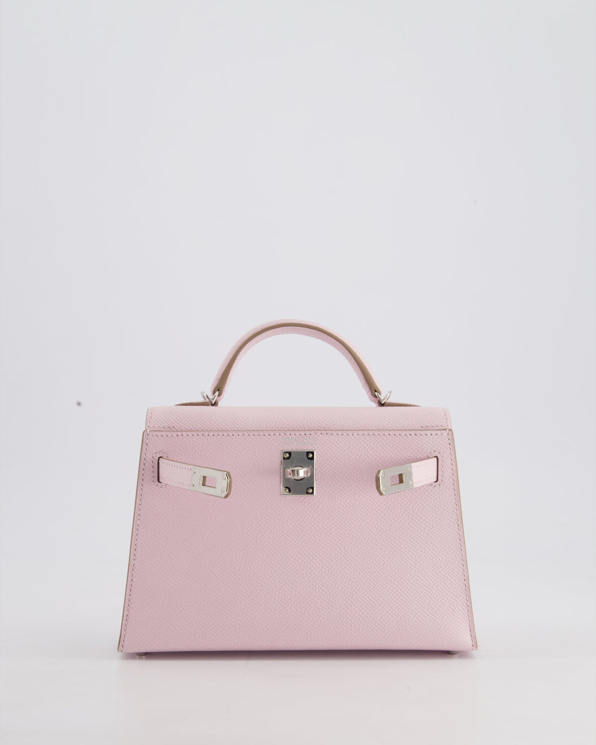 *HOT* Hermès Mini Kelly II 20cm Bag In Mauve Pale Epsom Leather with Palladium Hardware