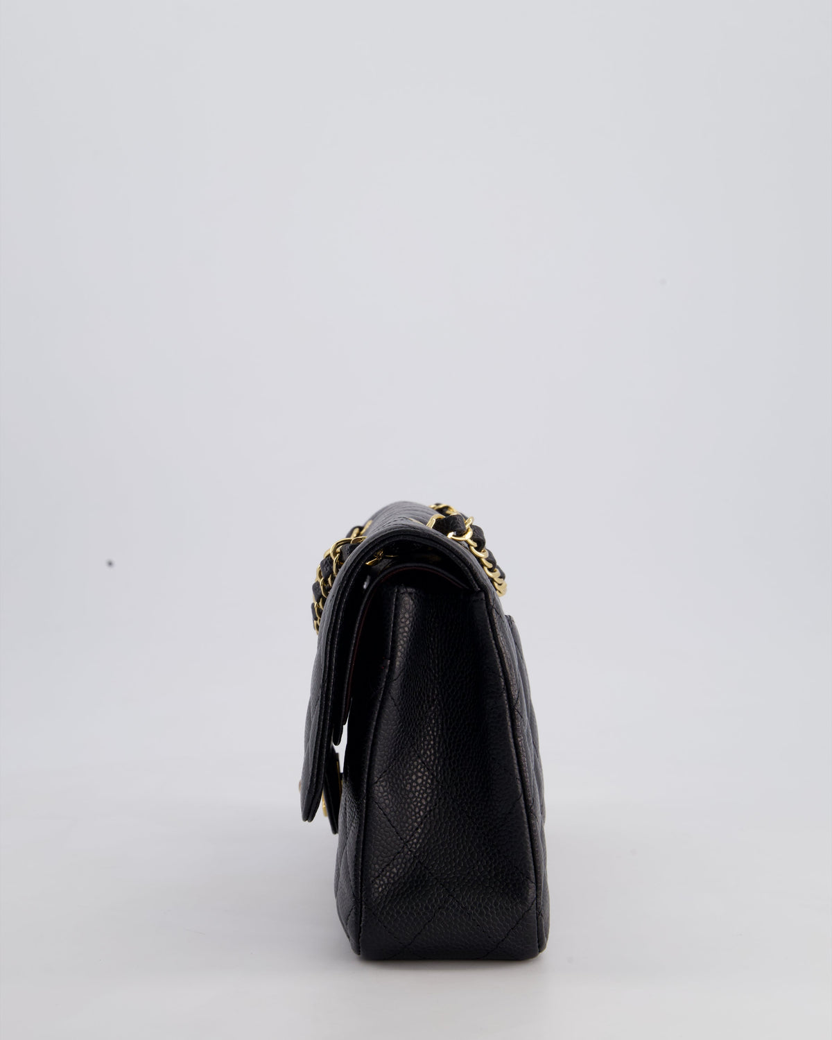 Chanel Medium Black Classic Double Flap Bag in Caviar Leather with Gold Hardware