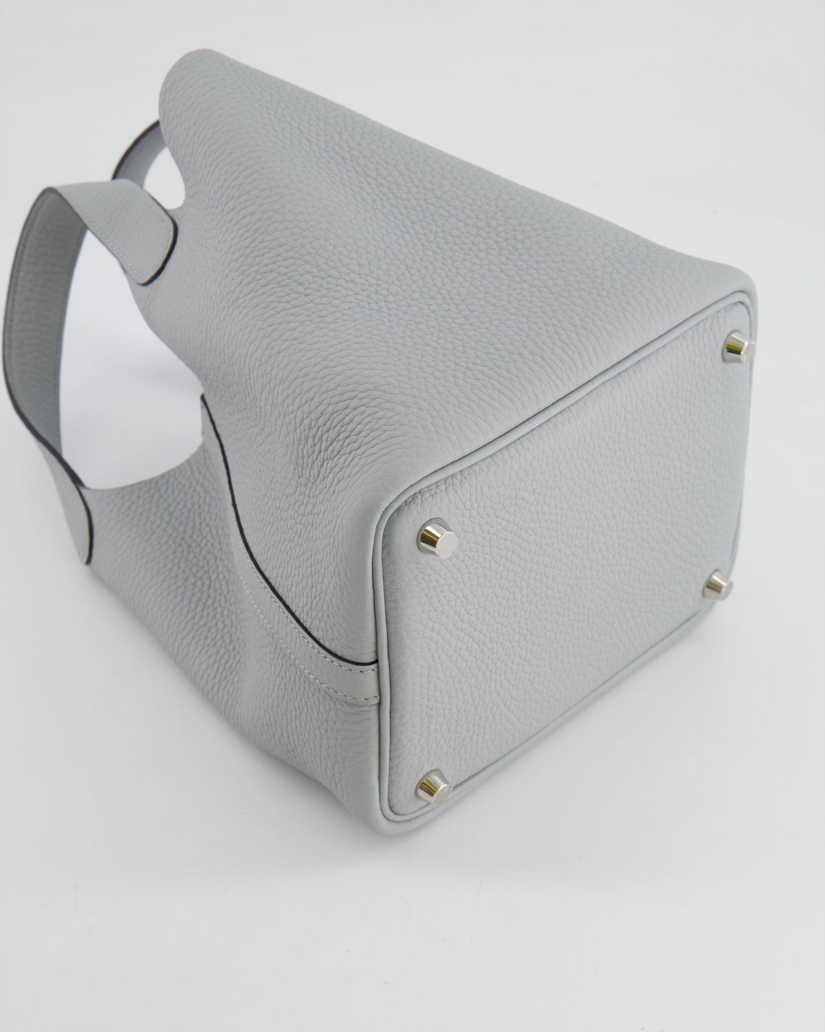 *RARE*  Hermes Picotin 18cm in Bleu Glacier Clemence Leather with Palladium Hardware