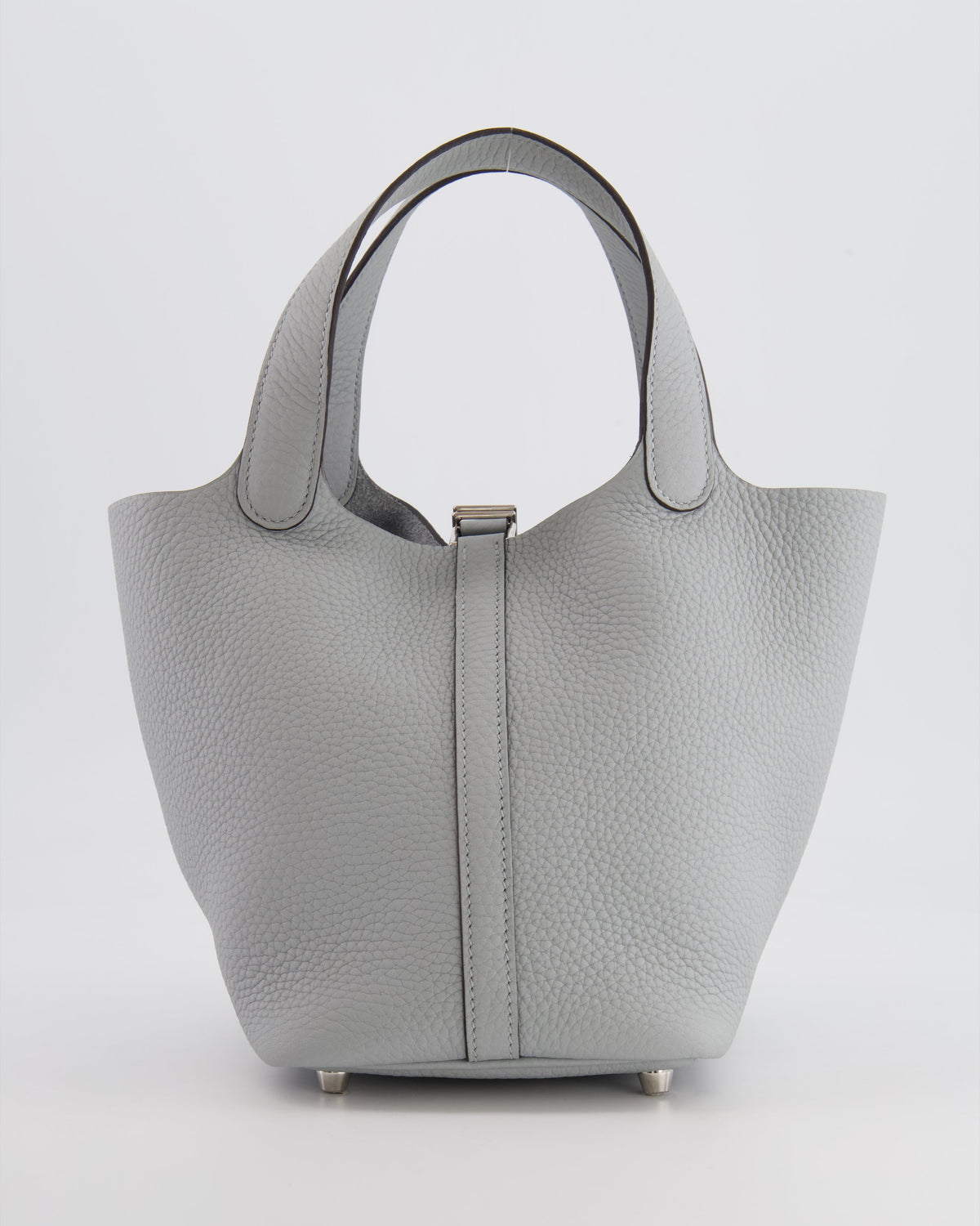 *RARE*  Hermes Picotin 18cm in Bleu Glacier Clemence Leather with Palladium Hardware