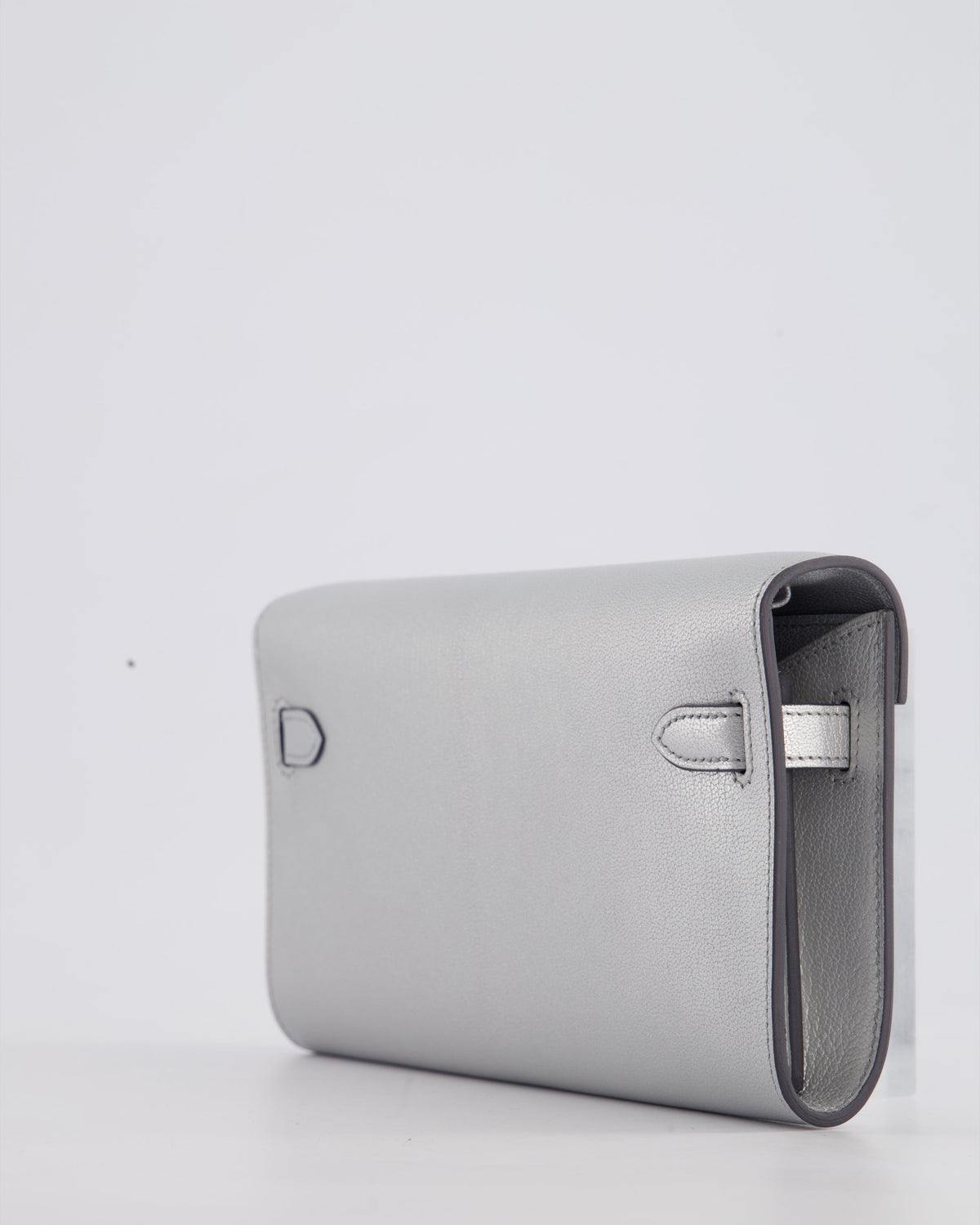 *SUPER RARE* Hermès Kelly To Go Bag in Argent Chevre Chamkila Leather with Palladium Hardware
