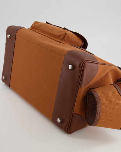 *RARE* Hermès Birkin Cargo 35cm Bag in Marron d'Inde Canvas and Swift Leather with Palladium Hardware