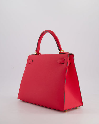 Hermès Kelly Bag 28cm Sellier in Rose Extreme Epsom Leather with Gold Hardware