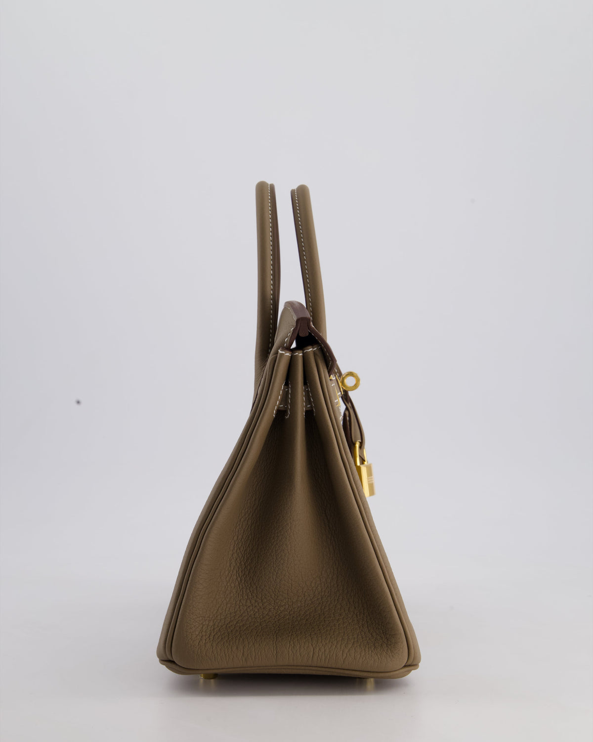 Hermès Birkin Retourne 25cm Bag in Etoupe Togo Leather with Gold Hardware