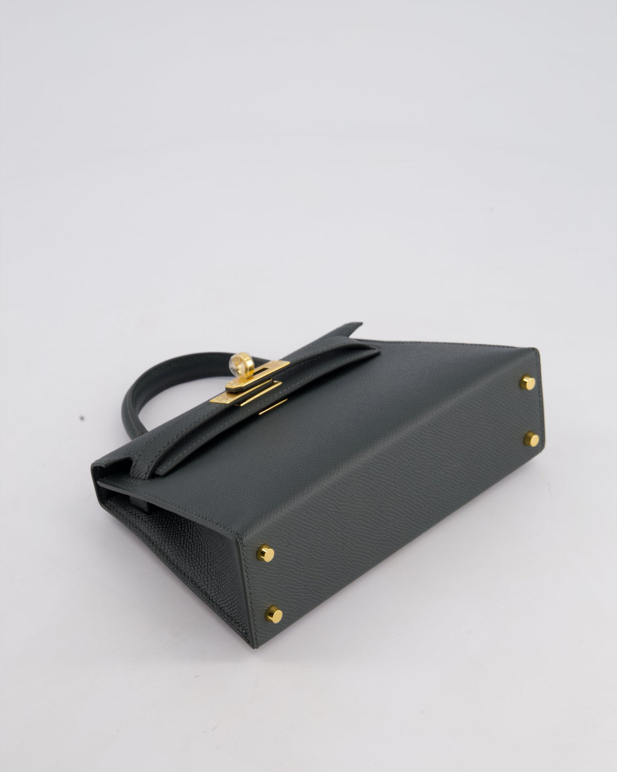 Hermès Mini Kelly II 20cm Bag In Vert Mangrove Epsom Leather with Gold Hardware