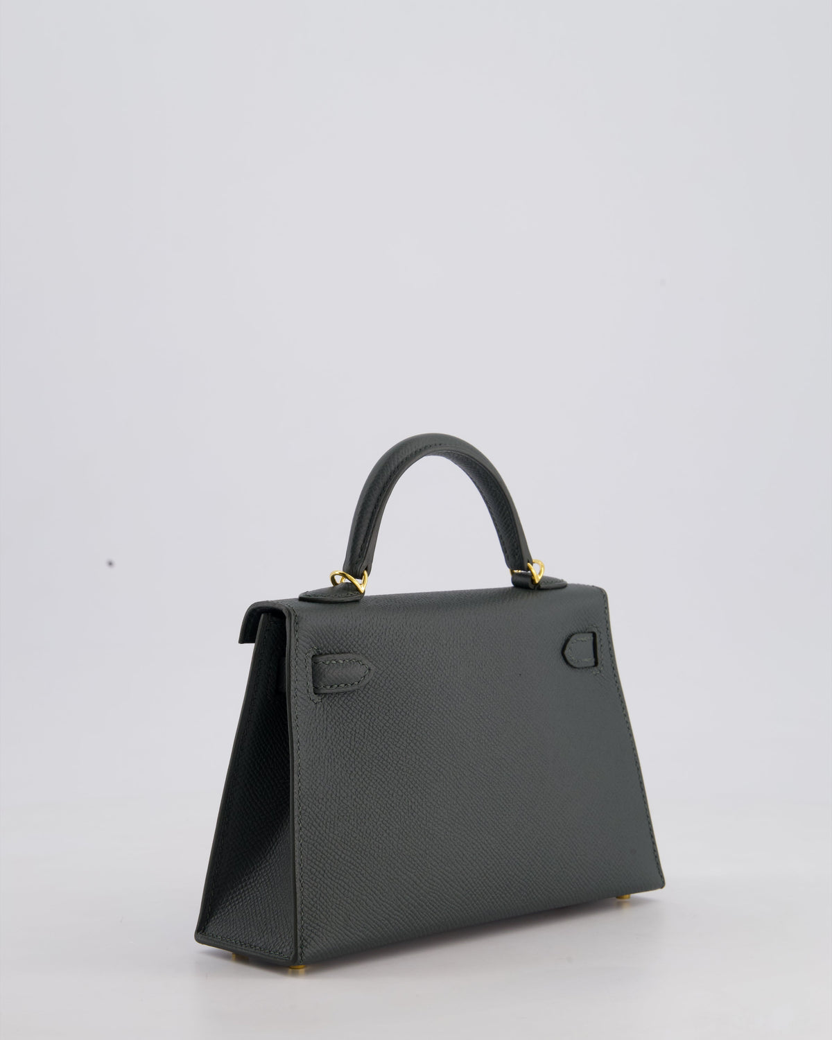 Hermès Mini Kelly II 20cm Bag In Vert Mangrove Epsom Leather with Gold Hardware